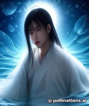 斗罗大陆漫画角色朱竹清手持冰寒武魂，冷艳气质与强大实力并存，背景为冰蓝色晶体光芒